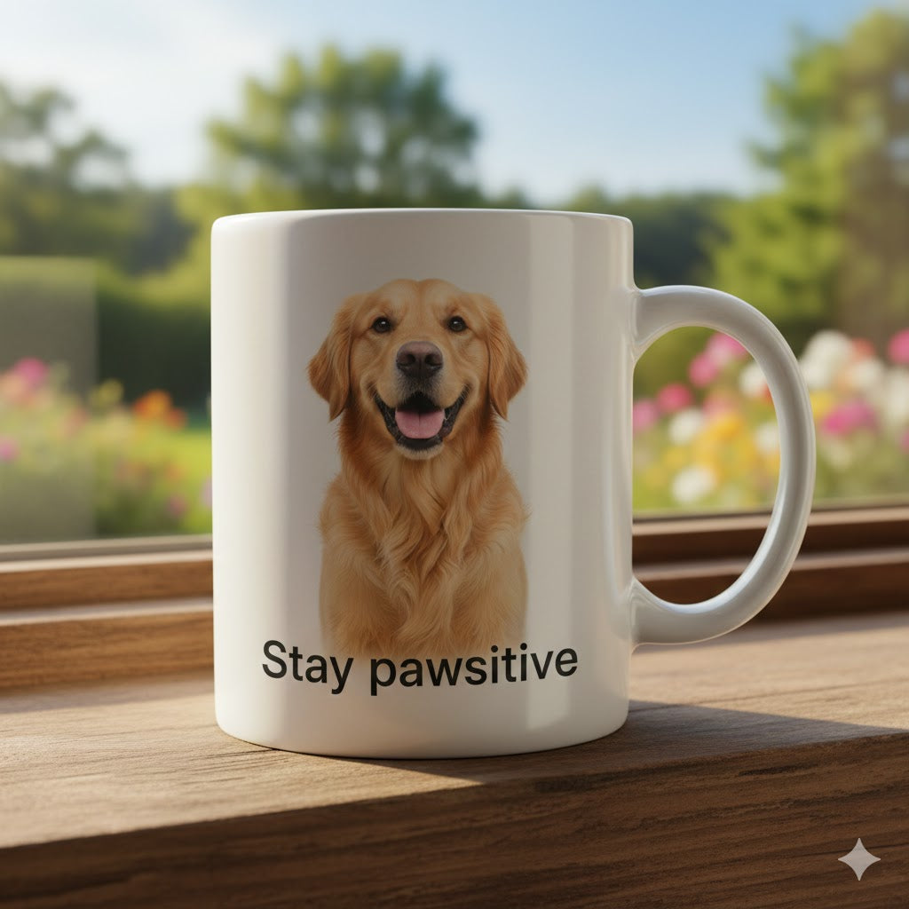 Custom Pet Mug – Personalized Dog Photo Cup | Stay Pawsitive™ 11oz
