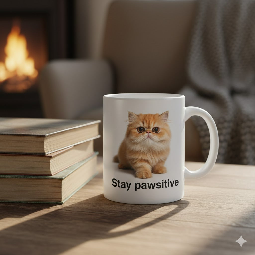 Custom Pet Mug – Personalized Cat Photo Cup | Stay Pawsitive™ 11oz