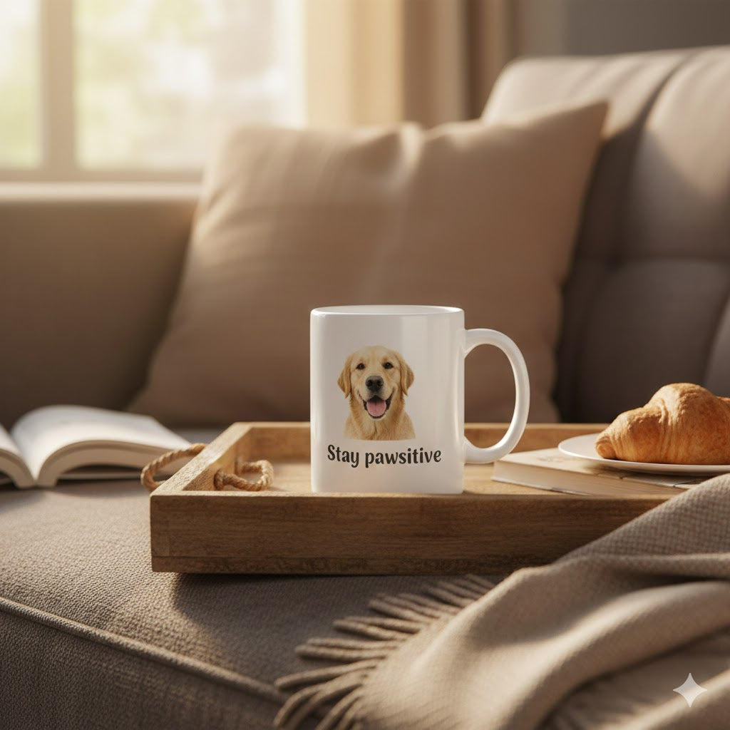 Custom Pet Mug – Personalized Dog Photo Cup | Stay Pawsitive™ 11oz
