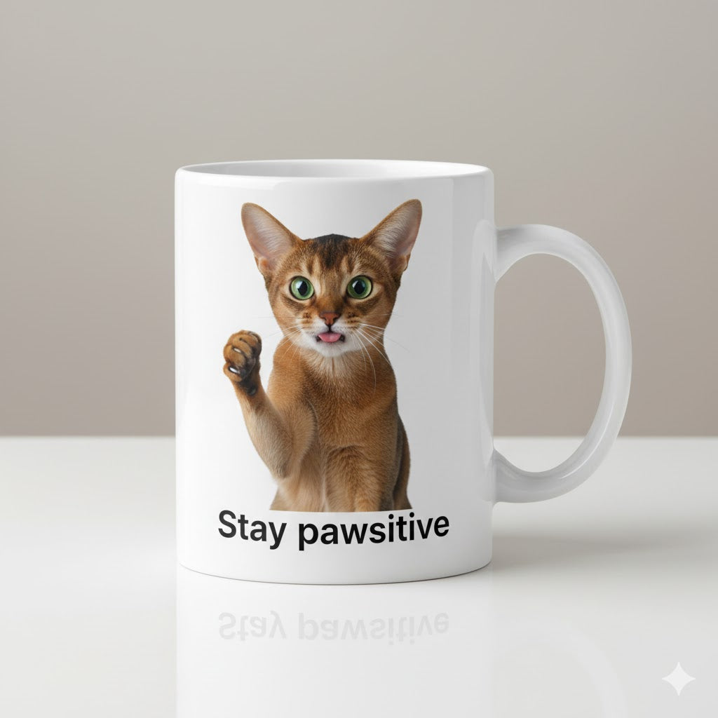Custom Pet Mug – Personalized Cat Photo Cup | Stay Pawsitive™ 11oz