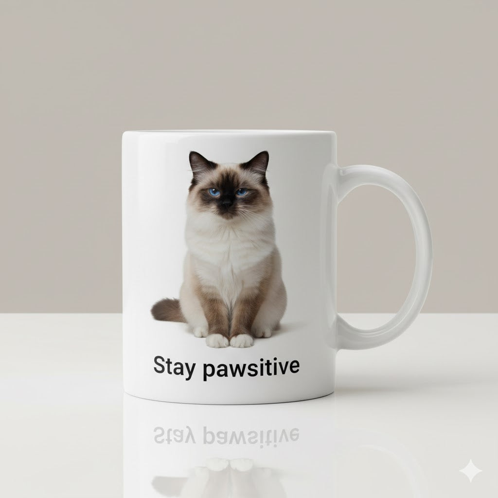 Custom Pet Mug – Personalized Cat Photo Cup | Stay Pawsitive™ 11oz