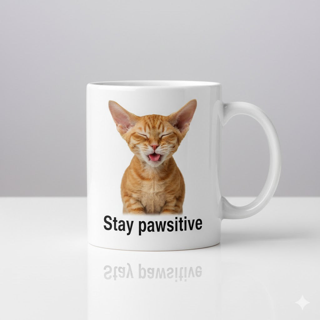 Custom Pet Mug – Personalized Cat Photo Cup | Stay Pawsitive™ 11oz
