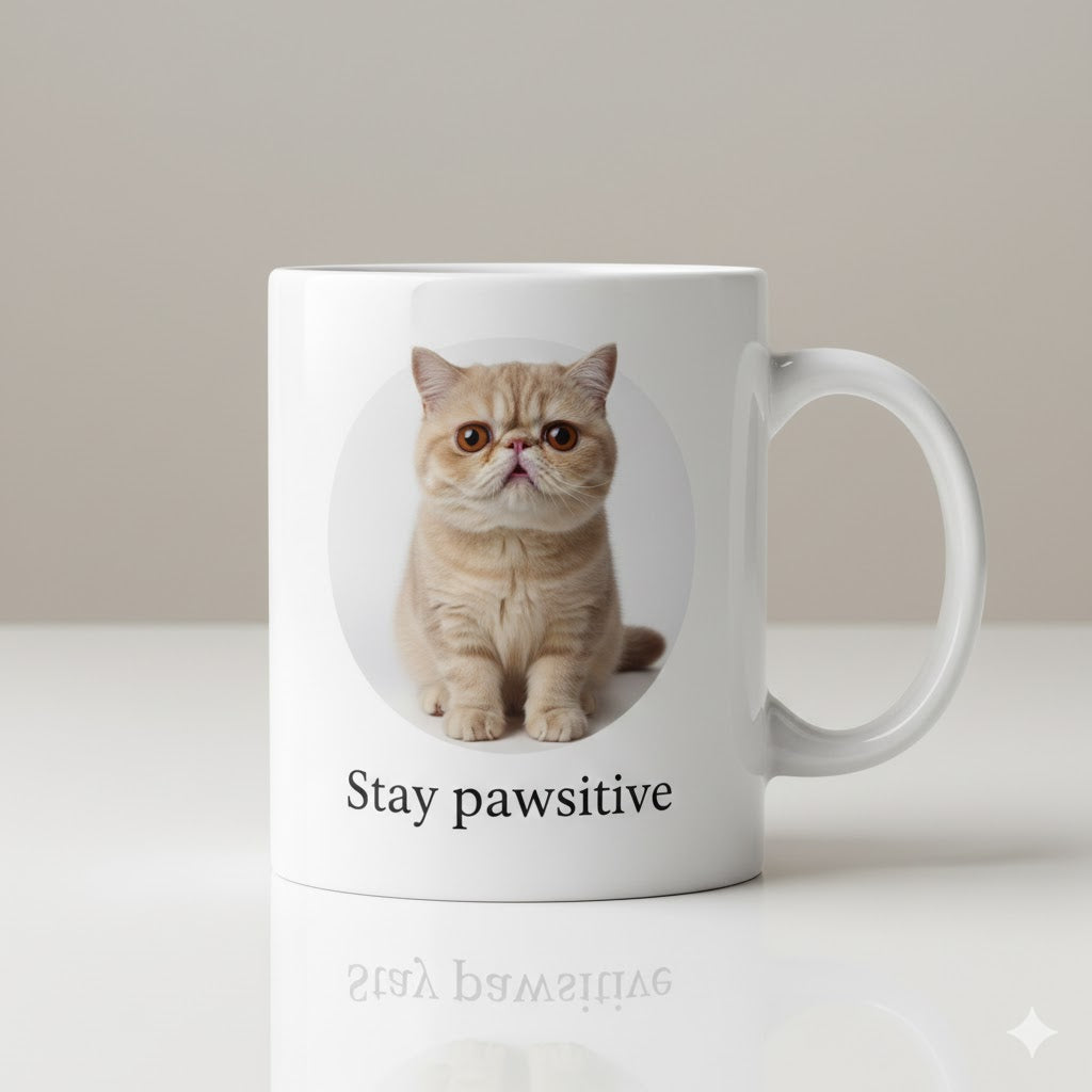 Custom Pet Mug – Personalized Cat Photo Cup | Stay Pawsitive™ 11oz