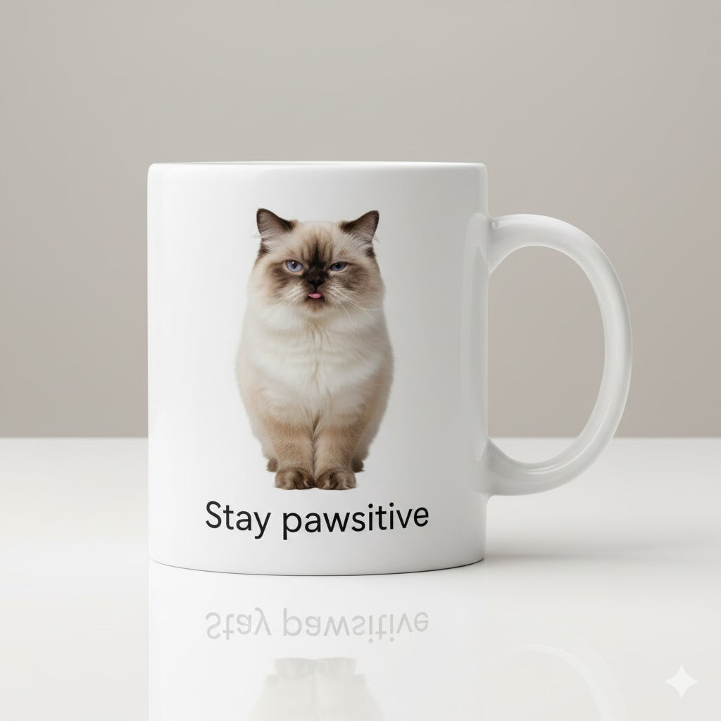 Custom Pet Mug – Personalized Cat Photo Cup | Stay Pawsitive™ 11oz