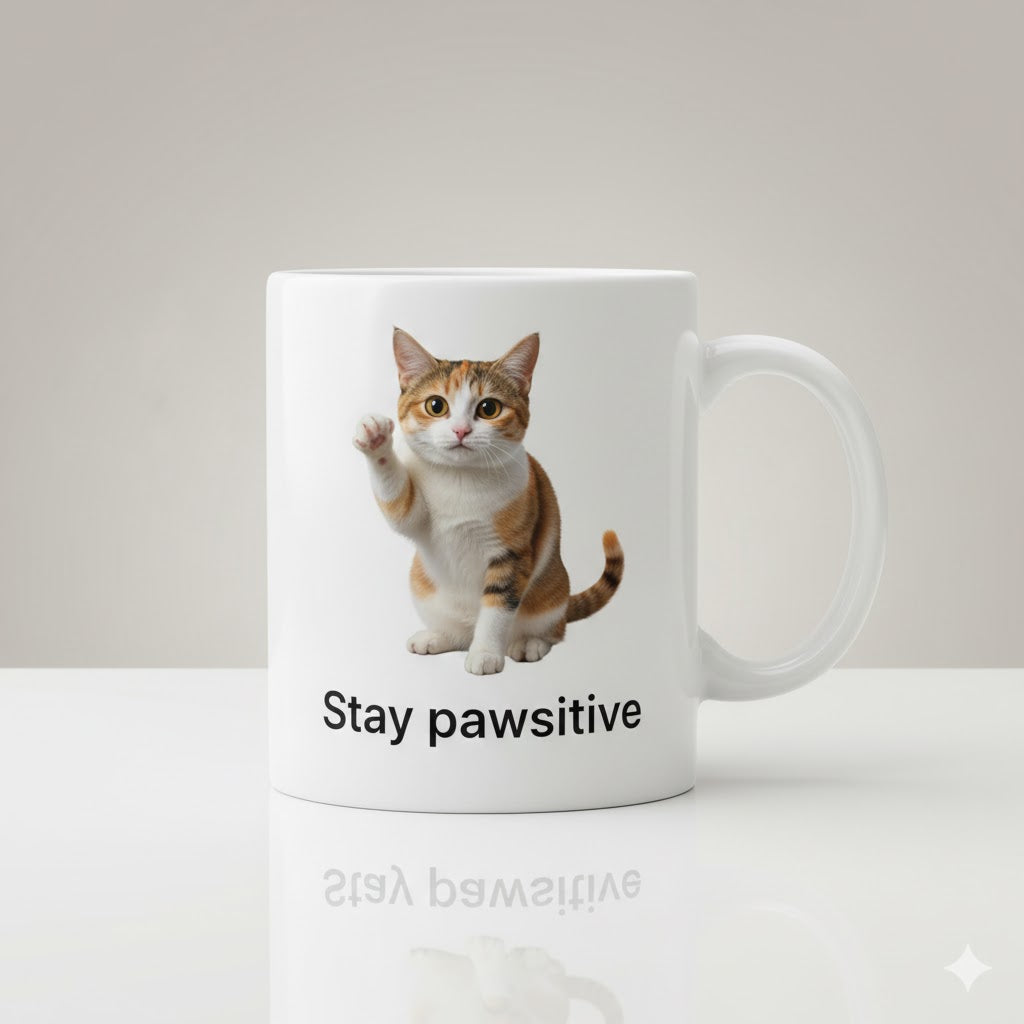 Custom Pet Mug – Personalized Cat Photo Cup | Stay Pawsitive™ 11oz