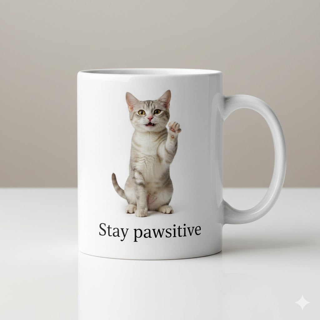 Custom Pet Mug – Personalized Cat Photo Cup | Stay Pawsitive™ 11oz