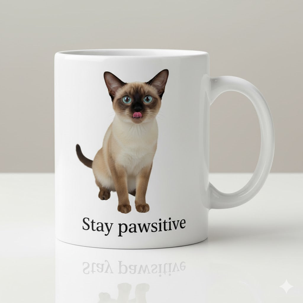 Custom Pet Mug – Personalized Cat Photo Cup | Stay Pawsitive™ 11oz