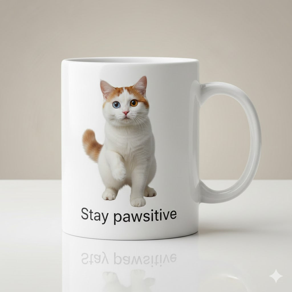 Custom Pet Mug – Personalized Cat Photo Cup | Stay Pawsitive™ 11oz